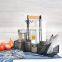 Grill utensil caddyBBQ and Picnic Caddy with Paper Towel Holder Plates, Cutlery and Condiment Bottles Organizer for Grill
