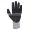 Sandy Nitrile Coated Oilfield Cut Resistant HPPE TPR Anti Impact Work Gloves