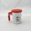 Double wall insulated coffee mug with handle and lid