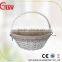 white garden basket for sale garden wire basket rolling garden basket