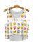 Hot Sale Digital Printed Vest Fashion Women O-Neck Emoji Tank Top