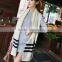 New Arrival Warm Fashion Long Striped Wool Acrylic Knitted Girls Winter Scarf