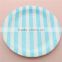 9 Inch Disposable Colorful Round Striped Paper Plate