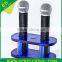 Blue Acrylic Headphone Rack With Jointing, Perspex Microphone Holder With 200*100*70mm
