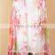 Hot selling excellent flower silk chiffon print fabric for party dress