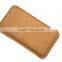 Tan cowhide genuine real leather cell phone pouch for men