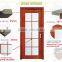 100% solid wood simple design for wood bedroom door glass with compeitive price