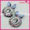 High quality rabbit rhinestone garment patch