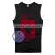 Custom wholesale 100 cotton gym mens printed stringer tank top