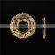 Best selling multifunctional zinc alloy rhinestone full jewelled latest circle scarf clip brooch design
