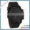 Fashion men wrist watch stainless steel watch classic black watch customized watch geniune leather strap chronograph watch