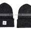China custom simple grey acrylic winter knit hats