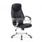 low-back black leather wheels pull buckle management office chairs
