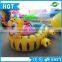 Top quality!!!motorized bumper boats,amusement river rafts and tubes,4 person towable tube