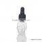 New 1/2oz Skull Shaped Glass Dropper E Shisha Liquid Juice Bottles