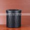 Top grade hotel leather trash bin double layer iron bravery leather household trash can creative office storage bucket