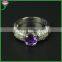 High Quality prong setting 925 sterling silver genuine amethyst finger gemstone Wedding Ring