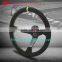 14Inch Suede/Leather/ABS/ Steering Wheel With Blank Horn Button