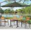 outdoor aluminum furniture leisure elegant wooden garden set with umbrella (YT49,YC200,U07)