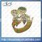 coloured enamel custom gold balloon shape metal badges