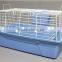 Ekia Pet White Steel And Blue Plastic Bottom Small Animal Cage For Rabbit