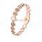 Rose Gold Shell and Diamond Stainless Steel Bangle