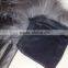 Fashion ladies sheep leather gloves with silver fox fur