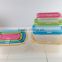 environment protection insulated plastic square storage boxes in set