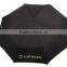 Chinese factory classic black folding travel umbrella with customize print