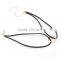 Newest design hot selling fashion black cord with round choker necklace