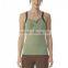 wholesale 95 cotton 5 spandex green singlet women x back sexy top