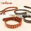 Cow leather dog collars leashes for medium-sized dogs