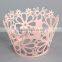 2015 hot sale filigree white and gold color cupcake wrappers for sale