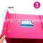 Paper Fold Down Rose red Storage Box / Steel Corners, Handles & File Tag Holder