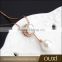 OUXI 2016 korean style top quality gold plated freshwater double fashion pearl necklace 11471
