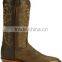 tan popular bay Apache leather western cowboy boots wholesale