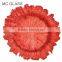 Handmade Wholesale Red Sea Sponge Glass Charger Plates for Wedding Decoration