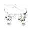 2014 silver earring jewelry fashionable design fishing hook pearl earrings