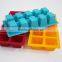 2016 Three Colors Novelty Flexible Silicone Custom Ice Cube Tray Mold
