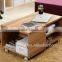 MDF Side Table With Wheels