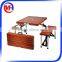 Outdoor Wood Table Folding Camping With Chairs Set
