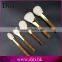 New design 5pcs wooden handle professional bamboo makeup brushes