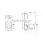Two piece close coupled ceramic toilet