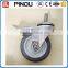 1.5 inch stainless steel height adjustable caster wheel with brake