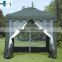 3x3m green polyester gazebo with mosquito net