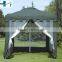 3x3m green polyester gazebo with mosquito net