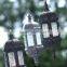 Morocco Europe White Iron Candlestick Hanging Ornaments Holders Multi Color Glass Wedding Candle Holder Free Shipping