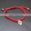 Rhinestone Hamsa Hand Charm Handwoven Cord Bracelet Friendship Bracelet