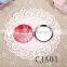 CJA01-OEM Makeup Pocket Plastic hand round mirror