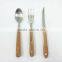 3pcs stainless steel kitchenware set with Rosewood handle